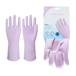 33cm Reusable Thick Latex Gloves, Non-Slip, Waterproof, for Household Cleaning, Laundry, and Gardening