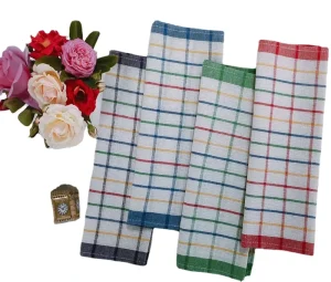 34*58 Cm 32 G piece Stock Ready Luxury Design Cleaning Cloth Yarn Dyed Woven Check Cotton Dish Tea Kitchen Towels
