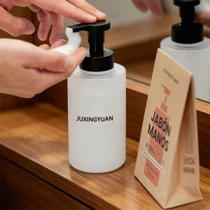 350ml Glass Foam Hand Sanitizer Container with Pump and Hand Wash Tablets Frosted Liquid Soap Bottles