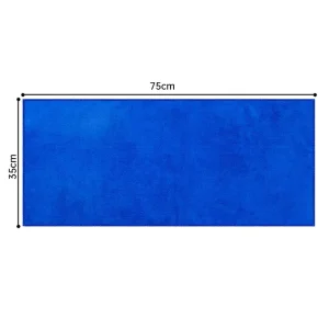 35x75cm Blue Quick-Drying Absorbent Microfiber Towel for Car and Household Cleaning