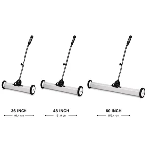36 48 60 Inch Heavy Duty Magnetic Sweeper with Wheels Telescoping Handle Large Floor Magnet Pickup Tool for Nails Metal Debris