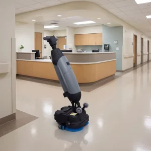 360-Degree Rotatable Walk-Behind Industrial Floor Scrubber for Small Shops