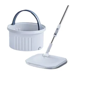 360-Degree Rotating Microfiber Spin Mop with Washing Bucket and Hands-Free Wringing