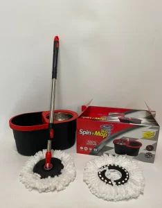 360 Degree Rotating Mop Set with Stainless Steel Handle and PP Material