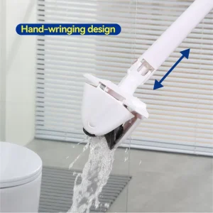 360-Degree Triangle No-Hand-Wash Mop for Dead-Corner Cleaning, Replaceable Microfiber Pad for Kitchen Mopping