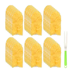 360° Duster Refills, 30 Pcs, 1 Handle, Multi-Surface Microfiber Dusters for Pet Hair and Home Cleaning