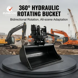 360 Hydraulic Rotating Excavator Bucket 1-6 Ton Mini Digger with 600mm Heavy Duty Swivel Bucket for Black Yellow