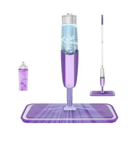 360 Magic Household Microfiber Self-Spraying Mop Easy Use with Flat Plastic Desk Handle Single Floor Cleaning Spin Type