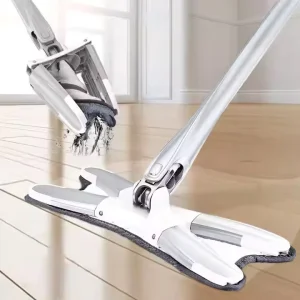 360° Rotatable Microfiber Flat Floor Mop with Washing and Squeeze Feature