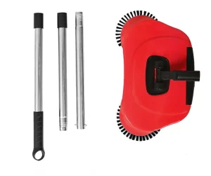 360° Rotating Cordless 3-in-1 Manual Plastic Floor Sweeper Broom