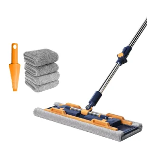 360 Super Wider Flat Mop Easy Use Household Product Cleaning Tools for Kitchen Living Room Use Microfiber