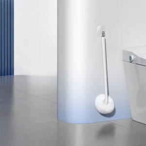 360° Surround Toilet Cleaning Brush with Soft Dense Bristles and Long Handle