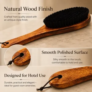 38.5 cm Wooden Clothes Washing Brush for Laundry and Hospitality