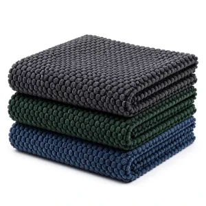 380GSM 3D Raised Dot Microfiber Cleaning Cloth Super Absorbent Lint Free Dish Cloth for Kitchen & Furniture Bulk Towel