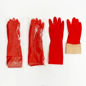 38cm 100g Red Rubber Latex Household Cleaning Gloves Waterproof for Cleaning