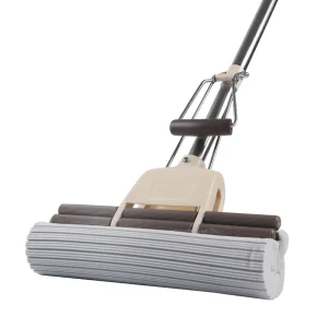 38cm PVA Sponge Mop with Removable Steel Pole Conveniently Removes Excess Water Machine Washable