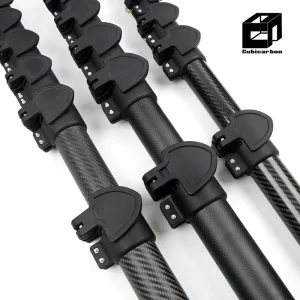 3K Full Carbon Telescopic Poles Customizable High strength 5m 6m 7m 8m 9m 10m 12m Multi sections Carbon Fiber CCTV Camera Pole