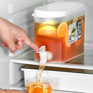 3L Large Capacity Refrigerator Cold Water Bucket Pot With Plastic Tap Cold Beverage Dispenser