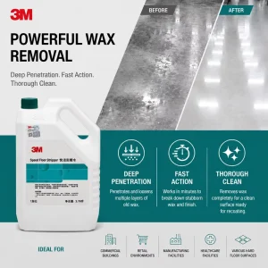 3M Fast Stripper Floor Cleaner Cost Effective Professional Floor Finish Remover With Quick Dissolve Formula