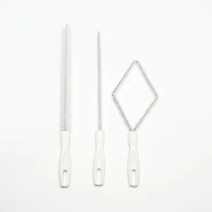 3Pcs Kitchen Cleaning Brush Set with Diamond Cylinder and Thin Heads for Bottle Straw Pan Gap Crevice Cleaning