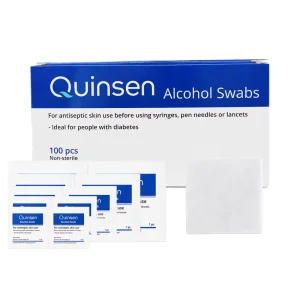 3cm x 6cm Disposable 70% Isopropyl Alcohol Prep Pads 100 Count Individually Wrapped Home Care Wipes