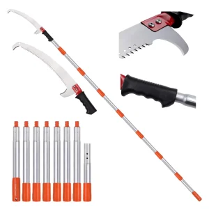 3m Telescopic Pole Saw Lightweight Professional Pruning Saw for Tree Trimming Garden High Reach
