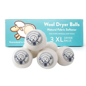 3pk 7cm Natural Little Lamb 100% New Zealand Wool Dryer Balls Hair Dryer Laundry