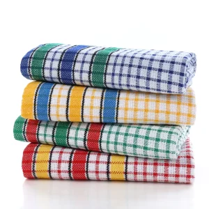 4 Colors Soft Lint Free Dish Cloth Cotton Grid Design Kitchen Towel Waffle Style Tea Towel