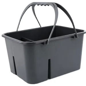 4 Compartment Plastic Cleaning Caddy Bucket with Ergonomic Handle Multipurpose Cleaning Supply Organizer for Housekeeping