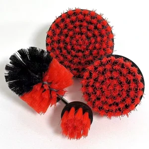 4 Piece Multi Color Eco Friendly Handheld Cleaning Brush with Extension Rod for Household Use