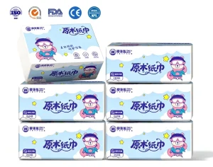 4 Ply Excellent Texture Biodegradable Paper Tissue for Home Use Soft Facial Tissue Paper Household Toilet Tissue 90 Pulls OEM