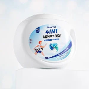 4-in-1 Disposable Liquid Laundry Detergent Pacs, 60 Count