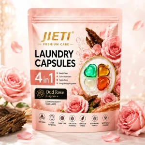 4 in 1 Laundry Pods 11g Rose Fragrance Long Lasting Scent Washing Pods Capsule Private Label Detergent Manufacturer USA Europe