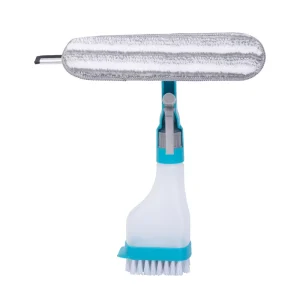 4 in 1 Multifunctional Double Sided Window Cleaning Scraper Glass Cleaning Scraper with Scrubber Combo