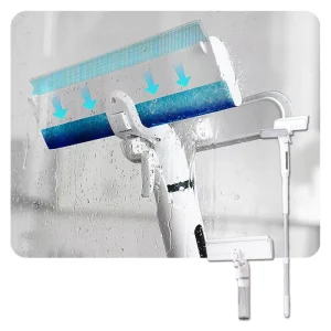 4 in 1 Window Squeegee Dirty Water Collect Silicone Long Handle Spray Window Cleaner