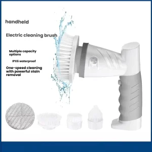 4-in-1 Wireless Electric Spin Scrubber Cleaning Brush for Kitchen, Sink, Bathroom, and Bathtub