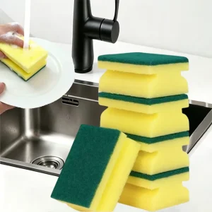 4.5CM Thick Double Sided Kitchen Cleaning Sponge Heavy Duty Scouring Pad OEM Custom