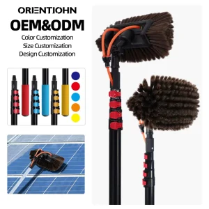4.6m Eco Friendly Lightweight Water Fed Brush Aluminum Alloy Telescoping Pole for Window Solar Panel Cleaning