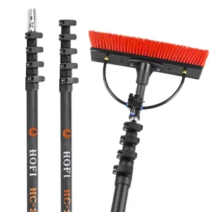 4.6m Pro Cleaning Solar Panel High Window Washing Telescopic Pole Metal Waterfed Telescoping Poles Brush Kit