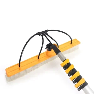 40 FT Telescopic Pole Adjustable Brush Head Solar Panels Cleaning Kit Water Fed