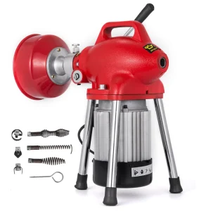 400 RPM 250W Electric Snake Cleaner New Condition Sectional Pipe Drain Cleaning Machine Plastic Electric Drain Auger Machine