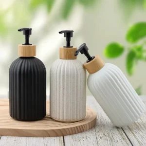 400ml Hand Wash Liquid Dispenser Pump Bottle Glass Bottle with Stainless Steel for Shampoo Clear