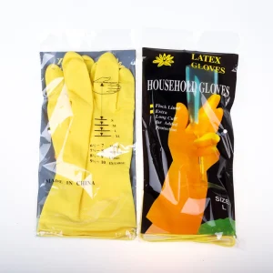 40g 30cm Waterproof Reusable Natural Rubber Latex Kitchen Cleaning Gloves Anti-Slip for Dishwashing