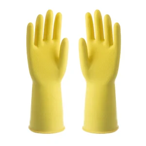 40g 60g Yellow Household Gloves Latex Powder Free Household Gloves Kitchen for Cleaning