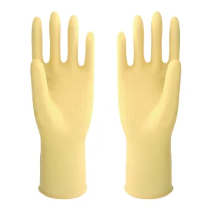 40g Thin Waterproof Latex Gloves with Smooth Lining for Household Cleaning, Tattoo, Hair Salon, and Dishwashing