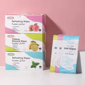 40pcs Alcohol Free Facial Cleansing Wipes Friuit scented Hypoallergenic Makeup Remover Towelettes for All Skin Types