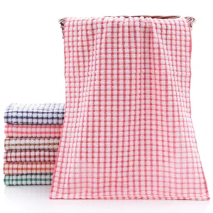 42*64 Cm 75 Gram/piece 280 Gsm Check Stock Cotton Terry Tea Waffle Woven Cloth Cleaning Kitchen Dish Towels