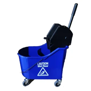 42L Rectangular ESD Mop Bucket Commercial Press Wringer with Wheels Low-ESD Floor Cleaning Durable Plastic