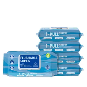42pcs Flushable Paper Adult Cleansing Wipes 20×15cm Household Cleaning Wipes