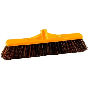 45 cm Plastic Broom with Soft PET Bristles and Fiber Head, with Dustpan for Household Cleaning